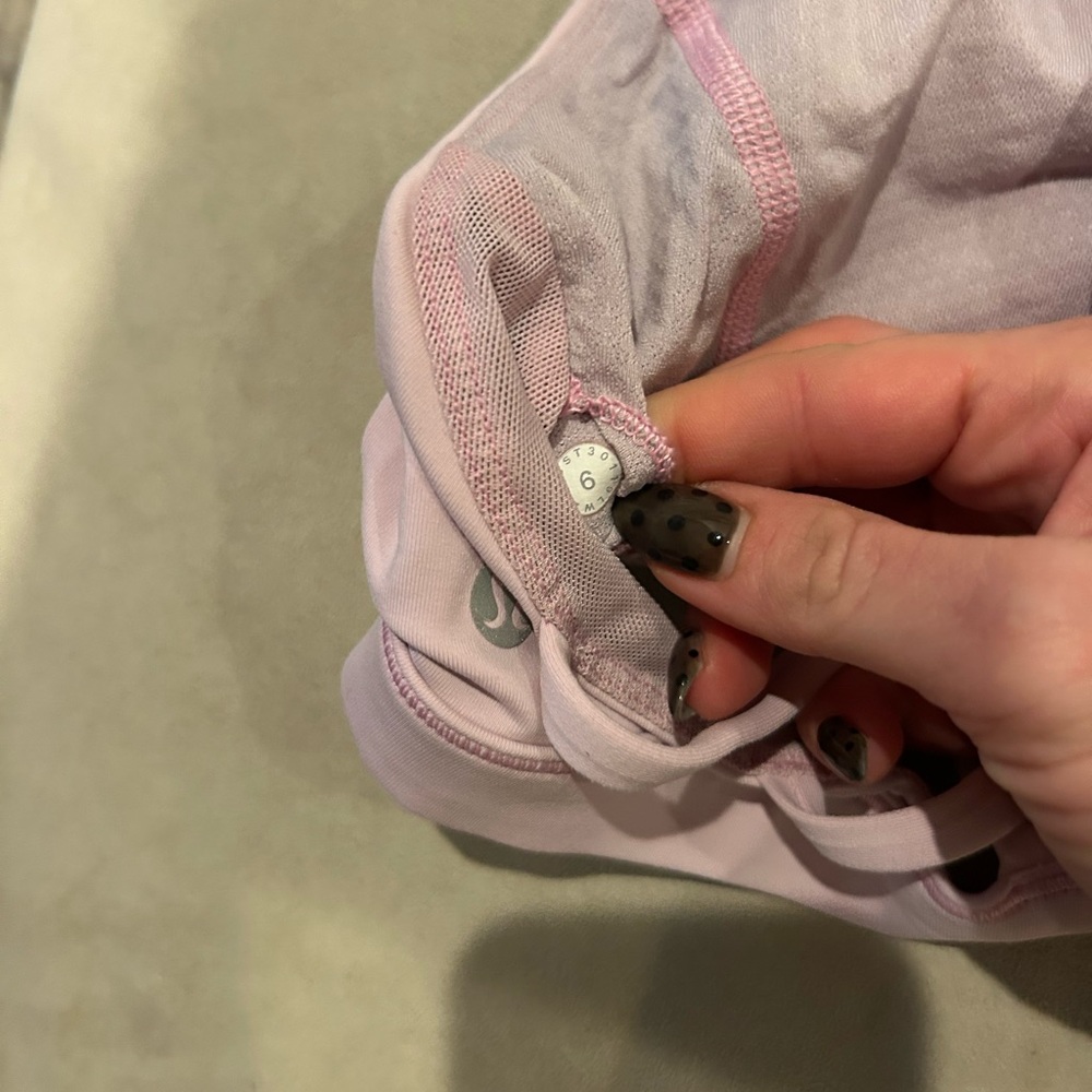 lululemon Light Pink Sports Bra size 6
